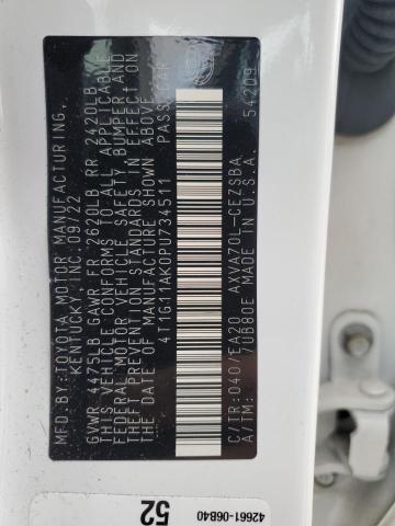 4T1G11AK0PU734511 - 2023 TOYOTA CAMRY SE NIGHT SHADE WHITE photo 12