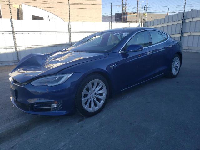 5YJSA1E29LF364087 - 2020 TESLA MODEL S BLUE photo 1