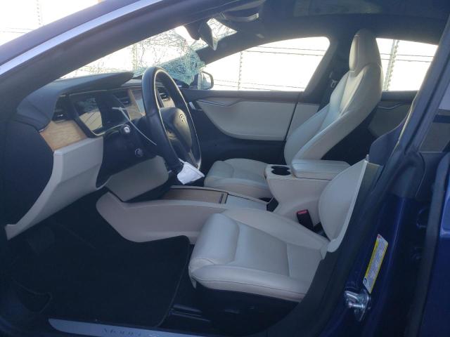 5YJSA1E29LF364087 - 2020 TESLA MODEL S BLUE photo 7