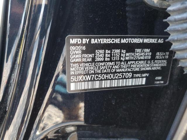 5UXXW7C50H0U25709 - 2017 BMW X4 XDRIVEM40I BLUE photo 12