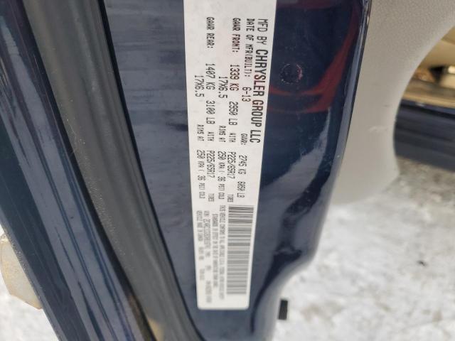 2C4RC1CG9DR818741 - 2013 CHRYSLER TOWN & COU TOURING L BLACK photo 13