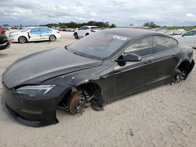 5YJSA1E61NF460110 - 2022 TESLA MODEL S BLACK photo 1
