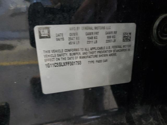 1G11C5SLXFF301793 - 2015 CHEVROLET MALIBU 1LT Қара фото 12