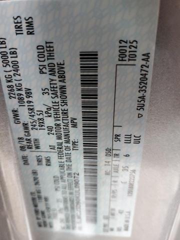 5LMCJ3D90KUL09072 - 2019 LINCOLN MKC RESERVE ნაცრისფერი ფოტო 13