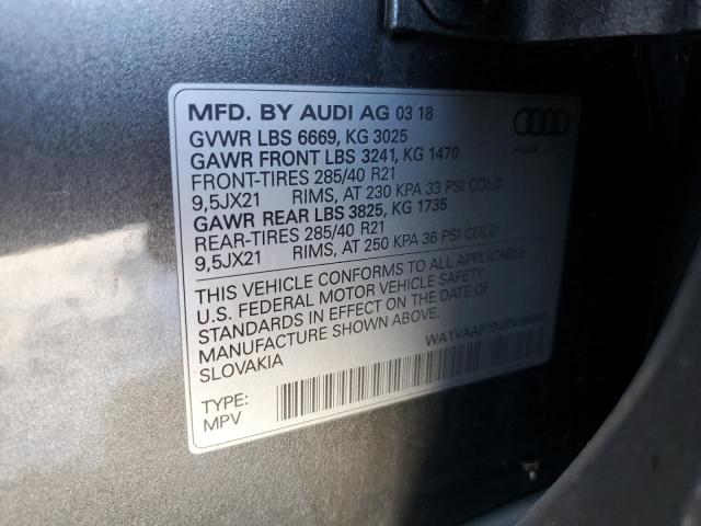 WA1VAAF70JD034540 - 2018 AUDI Q7 PRESTIGE 石墨色 照片 13