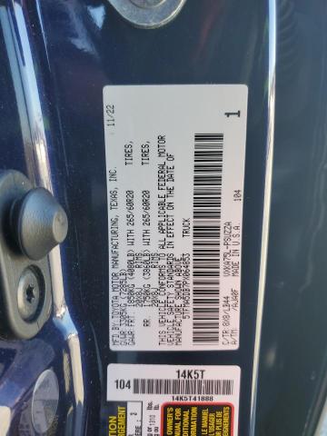 5TFMA5DB7PX064853 - 2023 TOYOTA TUNDRA CREWMAX PLATINUM ლურჯი ფოტო 12