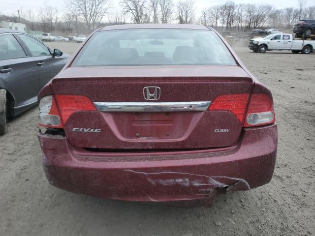 2HGFA166X9H535923 - 2009 HONDA CIVIC LX-S ბურგუნდია ფოტო 6