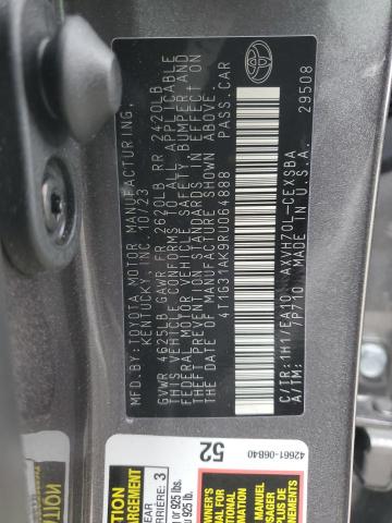 4T1G31AK9RU064888 - 2024 TOYOTA CAMRY SE NIGHT SHADE CHARCOAL photo 13