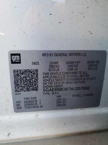 5GAERBKW7MJ207656 - 2021 BUICK ENCLAVE ESSENCE 白色 照片 13