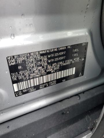 2T3F1RFV2NW311222 - 2022 TOYOTA RAV4 LE SILVER photo 13