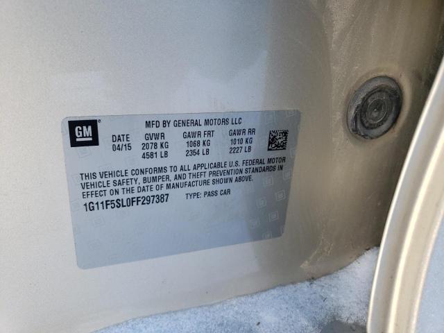 1G11F5SL0FF297387 - 2015 CHEVROLET MALIBU LTZ 米色 照片 12