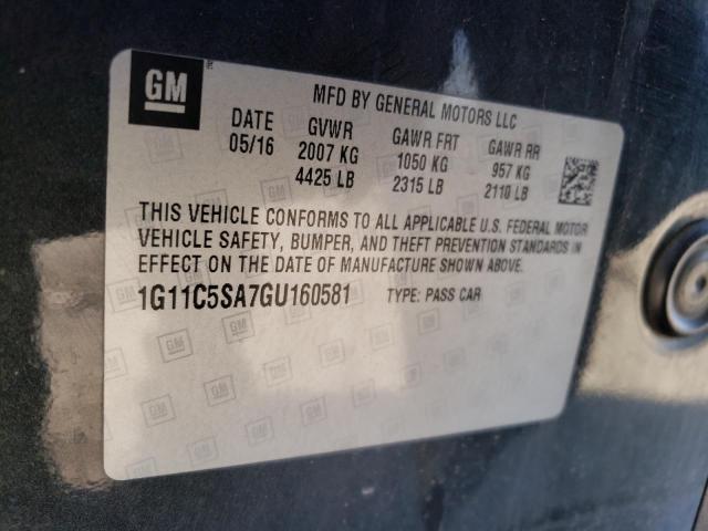 1G11C5SA7GU160581 - 2016 CHEVROLET MALIBU LIM LT 石墨色 照片 12