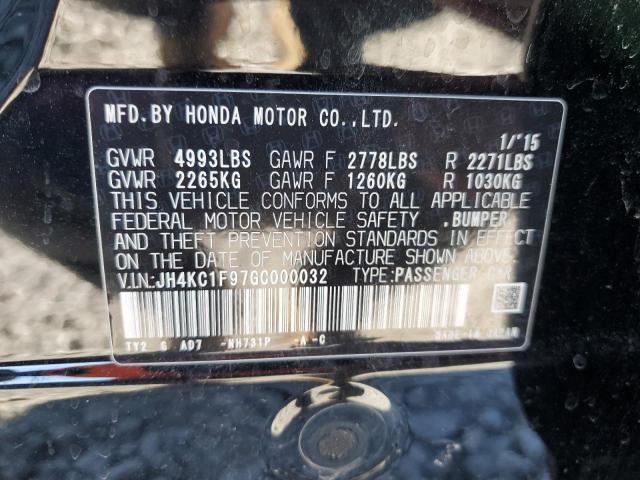 JH4KC1F97GC000032 - 2016 ACURA RLX ADVANCE BLACK photo 12