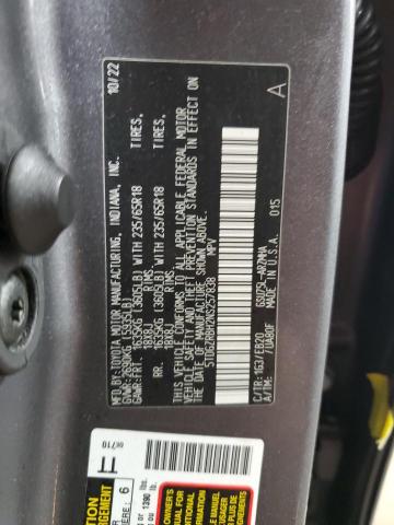 5TDGZRBH2NS257838 - 2022 TOYOTA HIGHLANDER XLE CHARCOAL photo 12