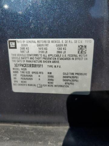 3GYFNCE33ES581911 - 2014 CADILLAC SRX PERFORMANCE COLLECTION BLUE photo 13