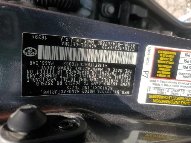 4T1BF1FK4CU176063 - 2012 TOYOTA CAMRY BASE Մոխրագույն լուսանկար 12