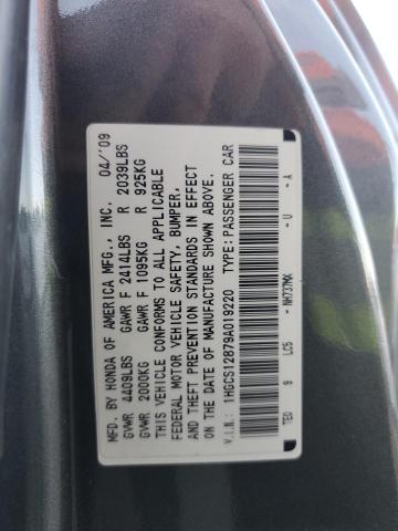 1HGCS12879A019220 - 2009 HONDA ACCORD EXL CHARCOAL photo 12