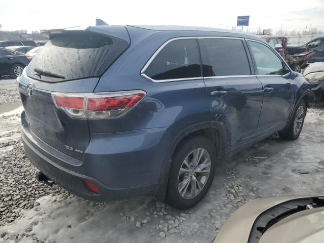 5TDJKRFH3FS094736 - 2015 TOYOTA HIGHLANDER XLE 蓝色 照片 3