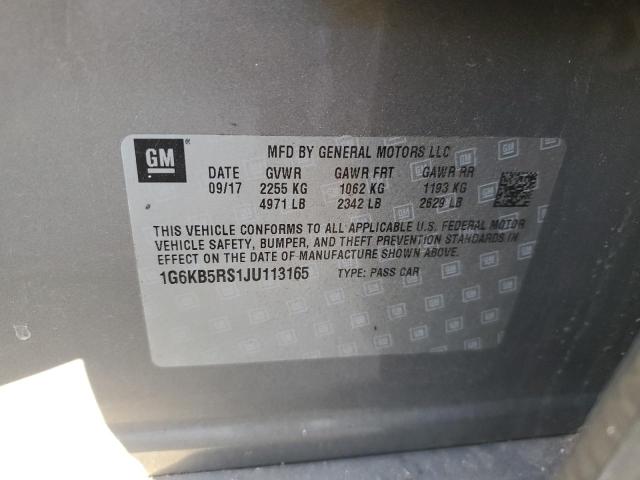 1G6KB5RS1JU113165 - 2018 CADILLAC CT6 GOLD photo 12