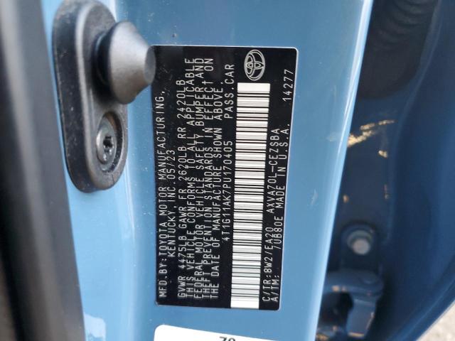 4T1G11AK7PU170405 - 2023 TOYOTA CAMRY SE NIGHT SHADE BLUE photo 12