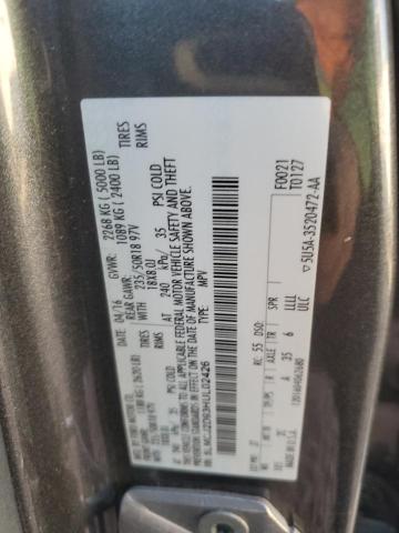 5LMCJ2D93HUL02426 - 2017 LINCOLN MKC SELECT Մոխրագույն լուսանկար 13