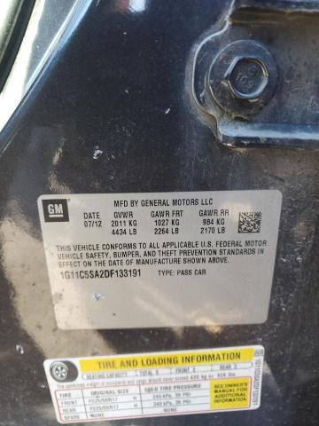 1G11C5SA2DF133191 - 2013 CHEVROLET MALIBU 1LT 石墨色 照片 13