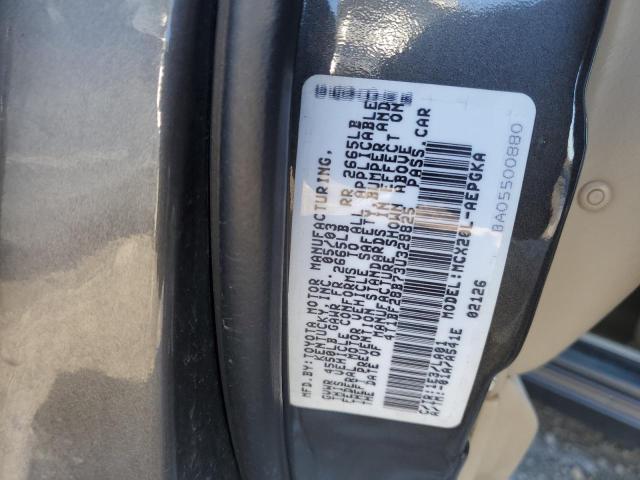 4T1BF28B73U328825 - 2003 TOYOTA AVALON XL GRAY photo 12