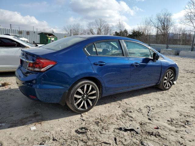 19XFB2F90FE031156 - 2015 HONDA CIVIC EXL ლურჯი ფოტო 3