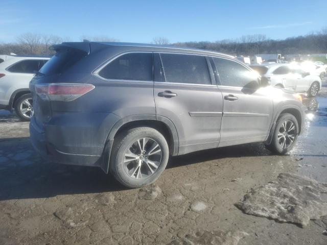 5TDJKRFH5GS504292 - 2016 TOYOTA HIGHLANDER XLE GRAY photo 3