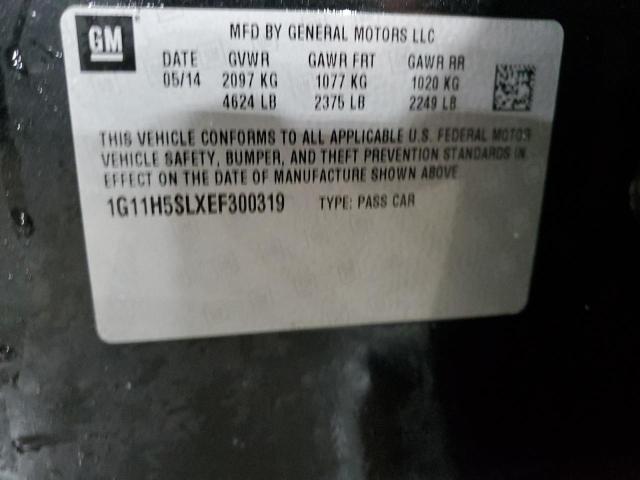 1G11H5SLXEF300319 - 2014 CHEVROLET MALIBU LTZ 黑色 照片 12