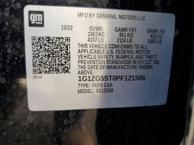 1G1ZG5ST0PF121506 - 2023 CHEVROLET MALIBU RS 黑色 照片 13