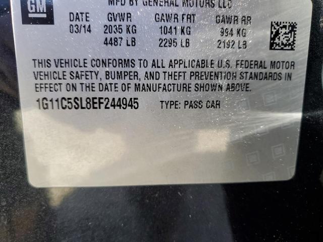 1G11C5SL8EF244945 - 2014 CHEVROLET MALIBU 1LT BLACK photo 12