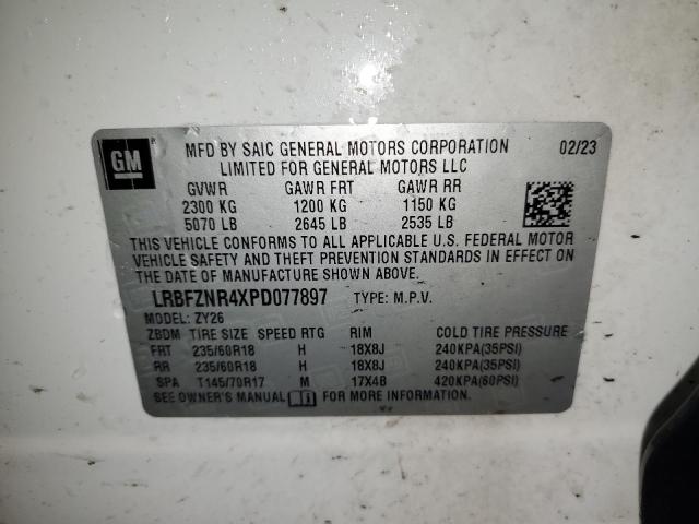 LRBFZNR4XPD077897 - 2023 BUICK ENVISION ESSENCE Սպիտակ լուսանկար 13