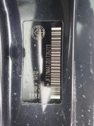 JF1ZNAA12D1726213 - 2013 TOYOTA SCION FR-S CHARCOAL photo 12