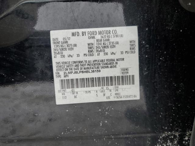 2LMPJ8LP8HBL38159 - 2017 LINCOLN MKX RESERVE Սև լուսանկար 13