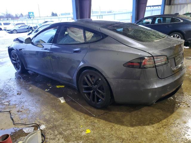 5YJSA1E59NF472335 - 2022 TESLA MODEL S GRAY photo 2