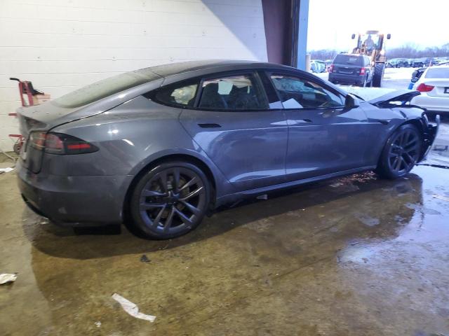 5YJSA1E59NF472335 - 2022 TESLA MODEL S GRAY photo 3