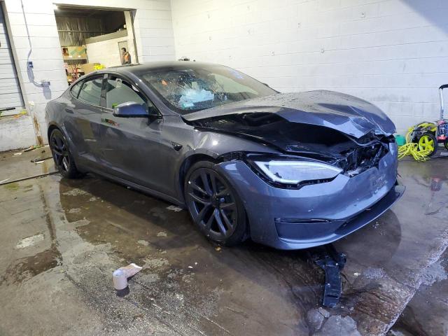 5YJSA1E59NF472335 - 2022 TESLA MODEL S GRAY photo 4