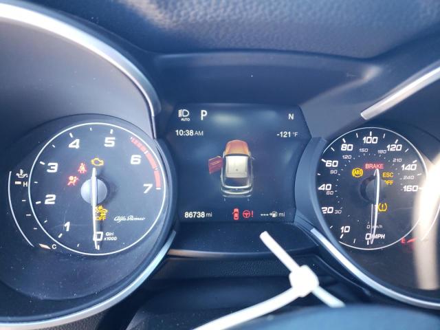 ZASFAKNN0J7B93550 - 2018 ALFA ROMEO STELVIO TI SPORT GRAY photo 9