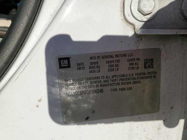 1G11D5SR6DF156248 - 2013 CHEVROLET MALIBU 1LT WHITE photo 12