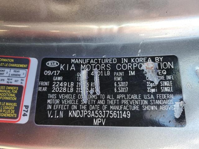 KNDJP3A53J7561149 - 2018 KIA SOUL + SILVER photo 12