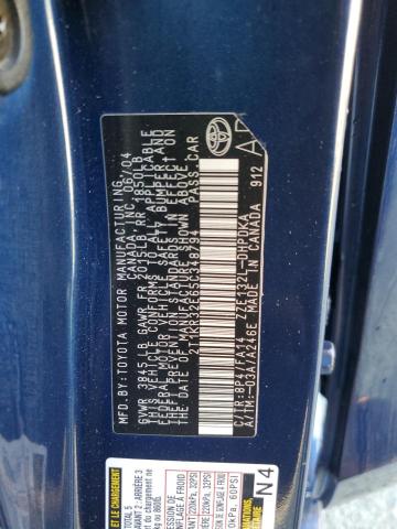 2T1KR32E65C348794 - 2005 TOYOTA COROLLA MA XR BLUE photo 12