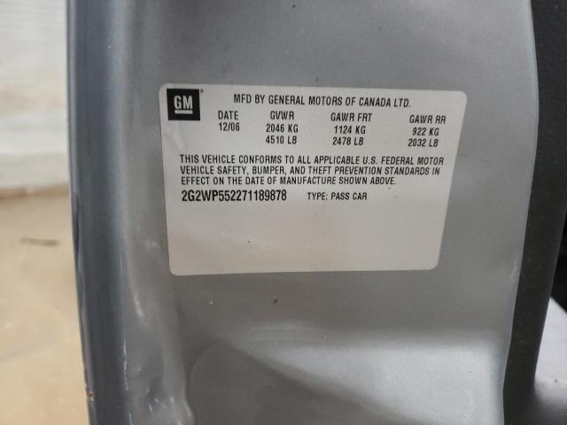 2G2WP552271189878 - 2007 PONTIAC GRAND PRIX 灰色 照片 13