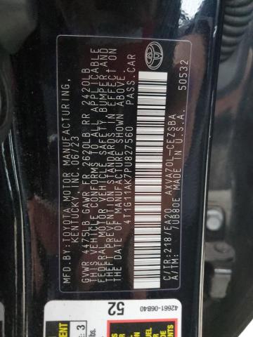 4T1G11AK7PU827560 - 2023 TOYOTA CAMRY SE NIGHT SHADE BLACK photo 12