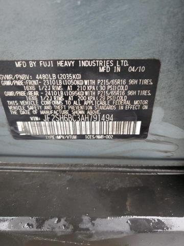 JF2SH6BC3AH791494 - 2010 SUBARU FORESTER XS Blau Foto 12