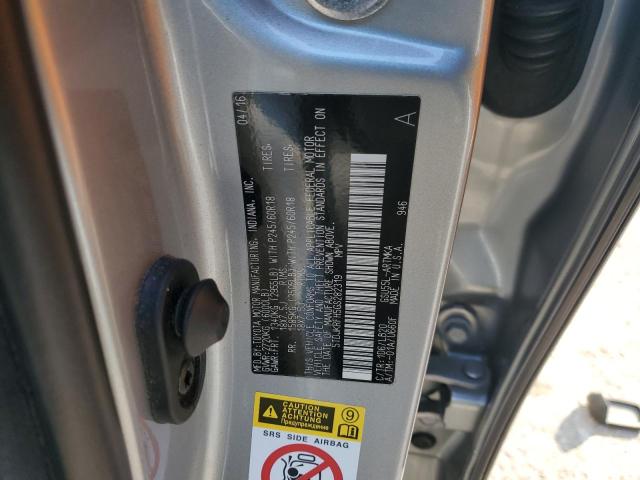 5TDJKRFH5GS282319 - 2016 TOYOTA HIGHLANDER XLE SILVER photo 13