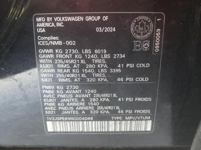 1V2JSPE89RC004046 - 2024 VOLKSWAGEN ID.4 PRO S 黑色 照片 13