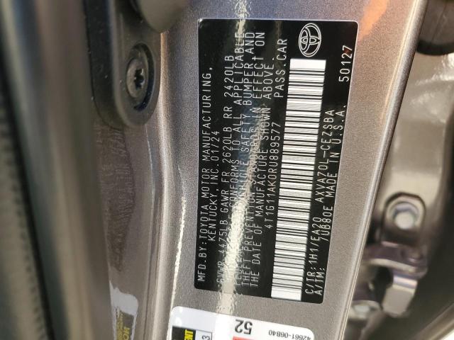 4T1G11AK0RU889577 - 2024 TOYOTA CAMRY SE NIGHT SHADE GRAY photo 13