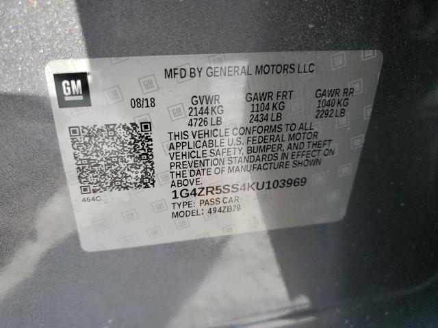 1G4ZR5SS4KU103969 - 2019 BUICK LACROSSE ESSENCE GRAY photo 12