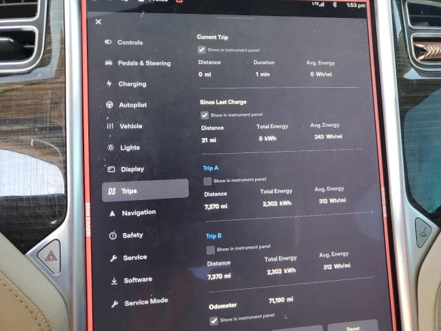 5YJSA1E21GF147946 - 2016 TESLA MODEL S BLACK photo 9